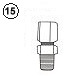 Jaco Fitting 1044 Male Connector 1/4" x 1/4" (06002)