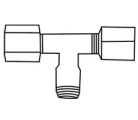 Jaco Fitting 6042 Male Branch Tee 1/4" x 1/8" (06030)